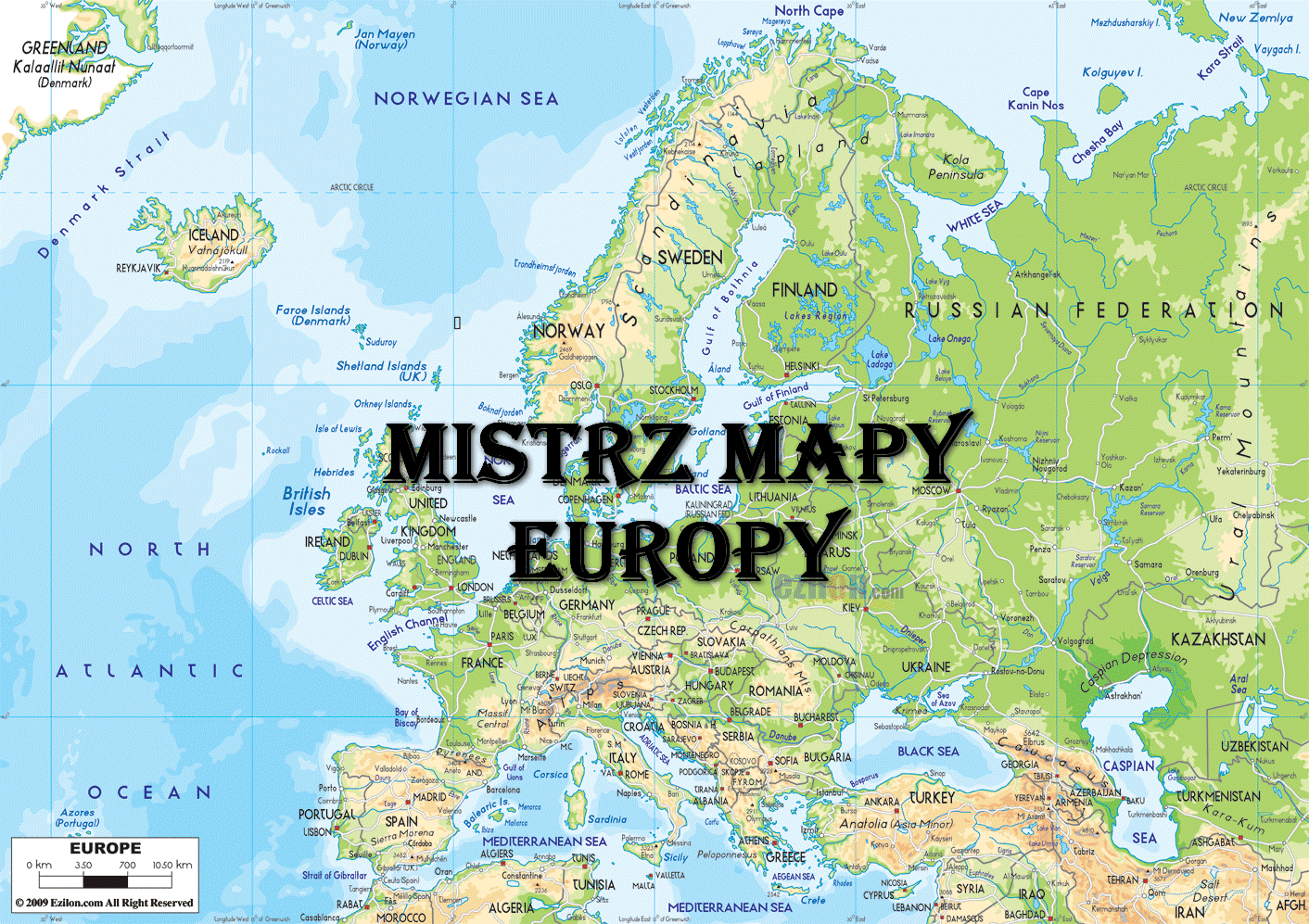 Szkolny konkurs geograficzny ''Mistrz mapy Europy''