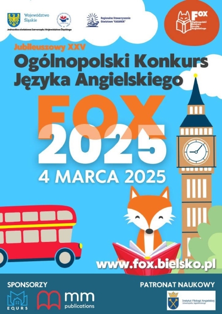 Ogromny sukces w Ogólnopolskim Konkursie J. Ang. FOX